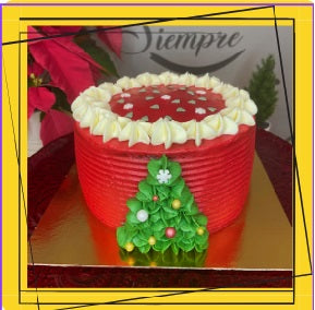 Tarta de Navidad Roja